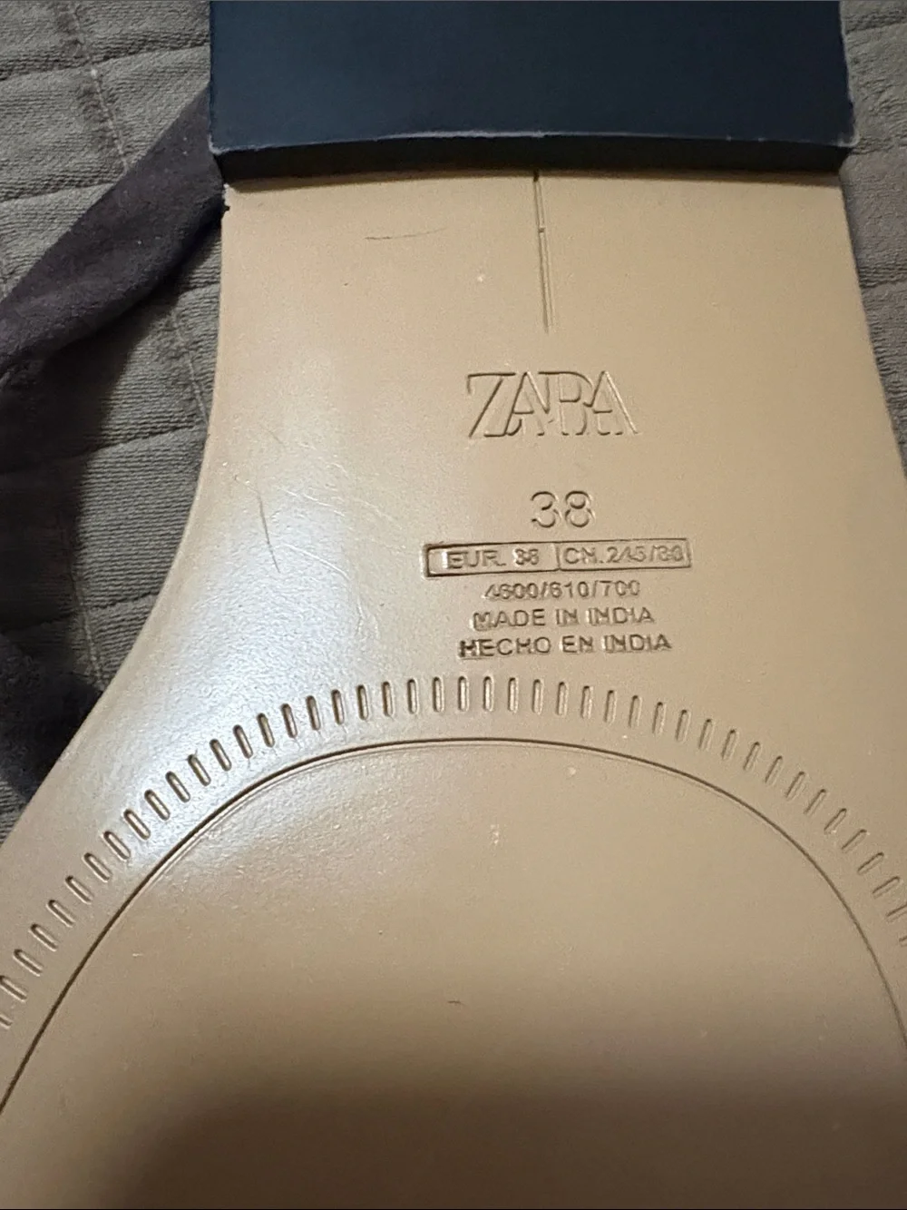 Zara Gray Suede Wrap Sandals with Ankle Tie - Picture 4 of 4